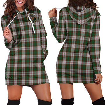 MacKinnon Dress Tartan Hoodie Dress with Family Crest