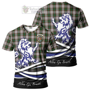 MacKinnon Dress Tartan Cotton T-shirt with Alba Gu Brath Regal Lion Emblem