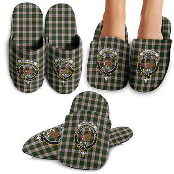 MacKinnon Dress Tartan Home Slippers with Family Crest