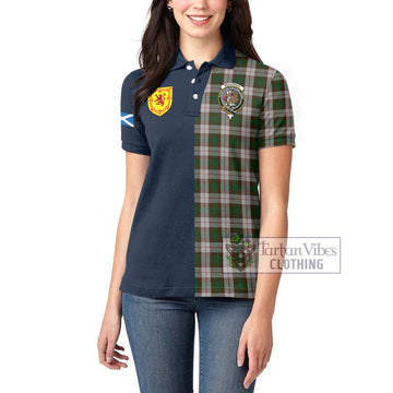 MacKinnon Dress Tartan Women's Polo Shirt Alba with Scottish Lion Royal Arm Half Style