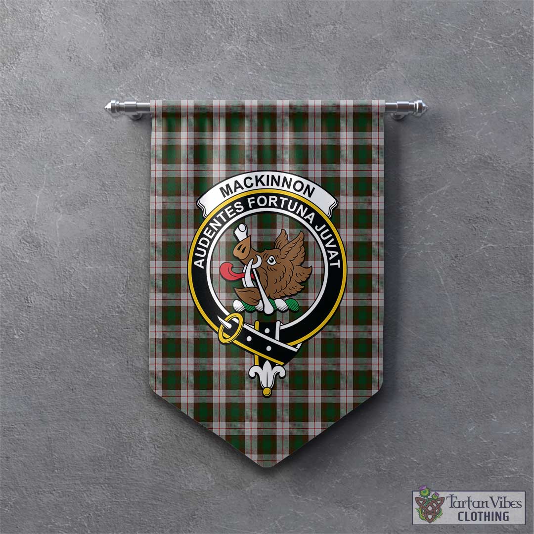 Tartan Vibes Clothing MacKinnon Dress Tartan Gonfalon, Tartan Banner with Family Crest