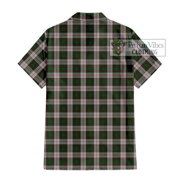 MacKinnon Dress Tartan Short Sleeve Button Shirt with Family Crest DNA In Me Style