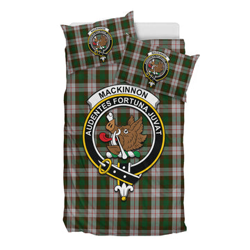 MacKinnon Dress Tartan Bedding Set with Family Crest