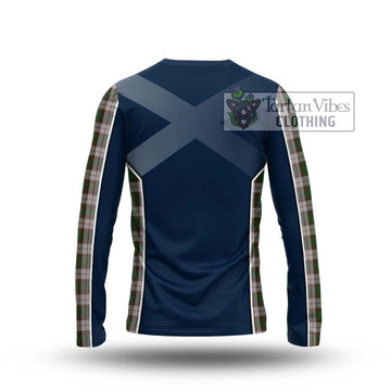 MacKinnon Dress Tartan Long Sleeve T-Shirt with Family Crest and Lion Rampant Vibes Sport Style