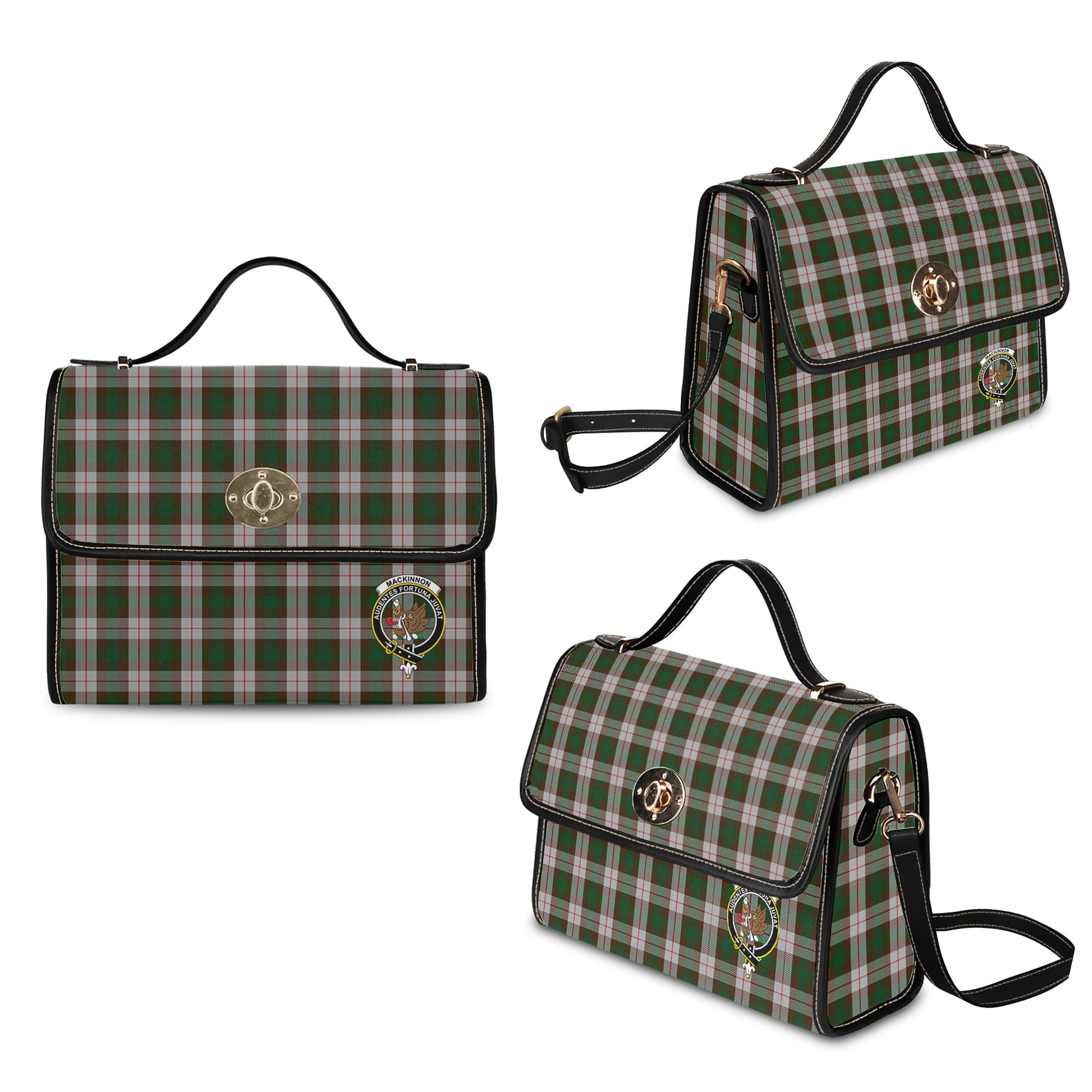 mackinnon-dress-tartan-leather-strap-waterproof-canvas-bag-with-family-crest