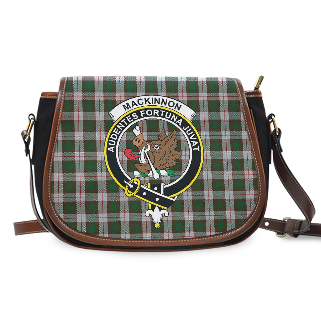 MacKinnon Dress Tartan Saddle Bag with Family Crest - Tartan Vibes Clothing