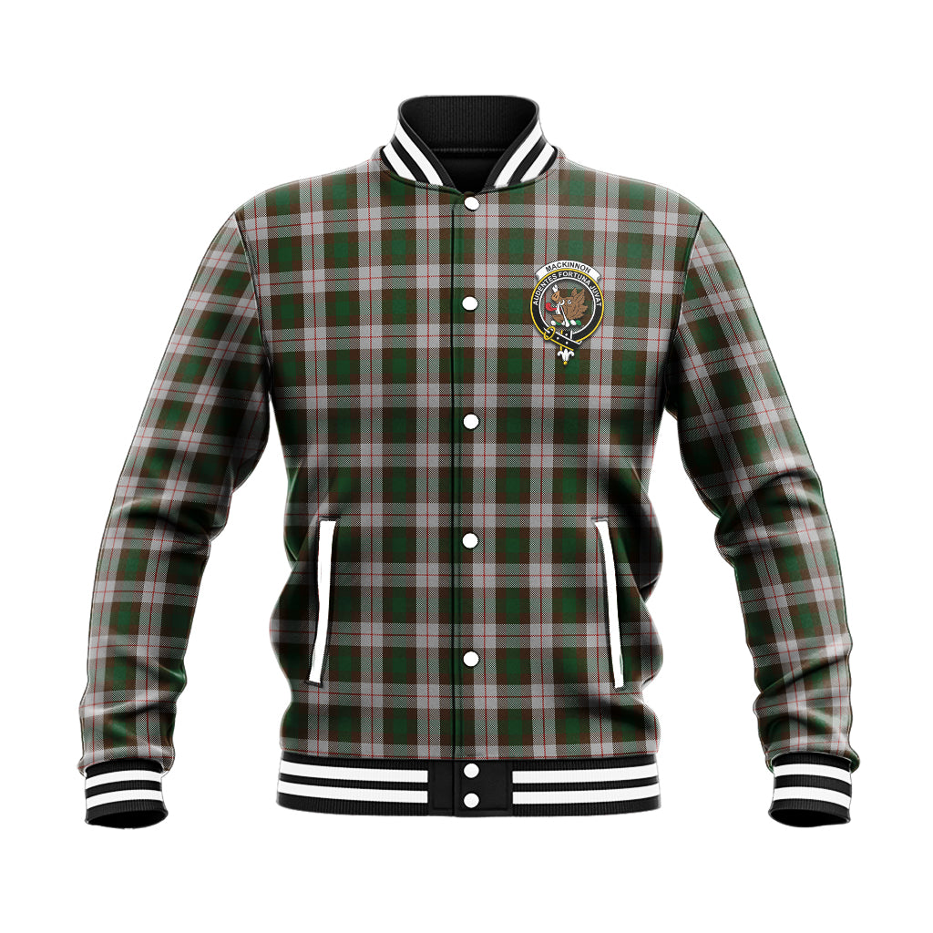 MacKinnon Dress Tartan Baseball Jacket with Family Crest - Tartan Vibes Clothing