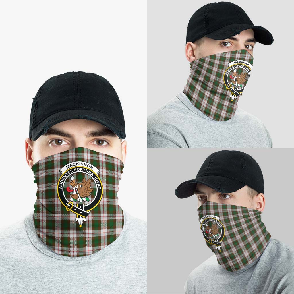 MacKinnon Dress Tartan Neck Gaiters, Tartan Bandanas, Tartan Head Band with Family Crest