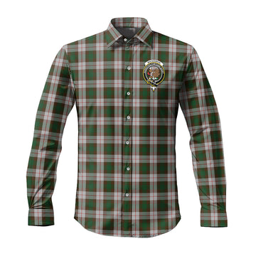 MacKinnon Dress Tartan Long Sleeve Button Up Shirt with Family Crest