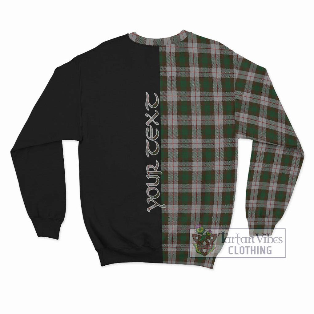 MacKinnon Dress Tartan Sweatshirt with Family Crest and Half Of Me Style - Tartanvibesclothing Shop