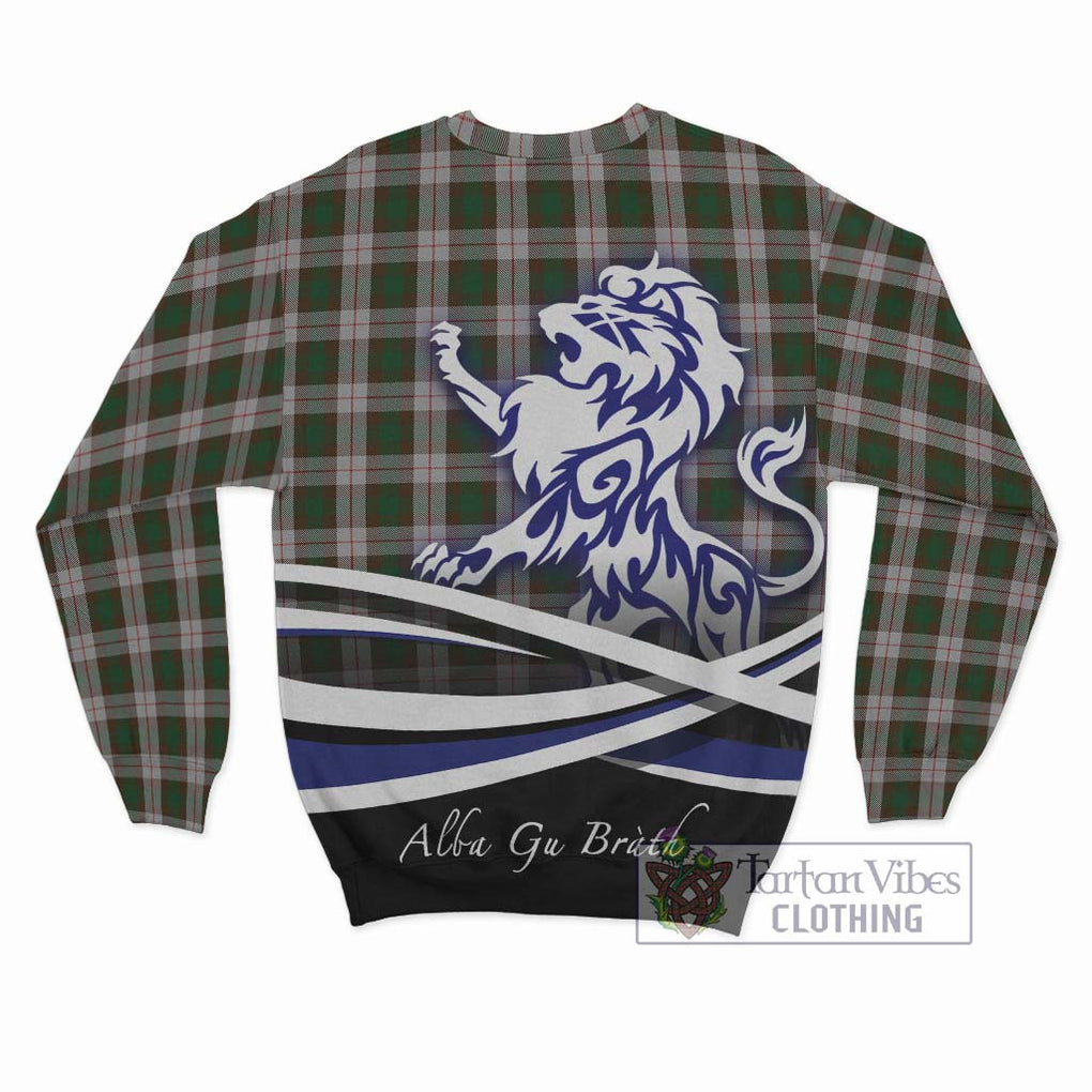 MacKinnon Dress Tartan Sweatshirt with Alba Gu Brath Regal Lion Emblem - Tartanvibesclothing Shop