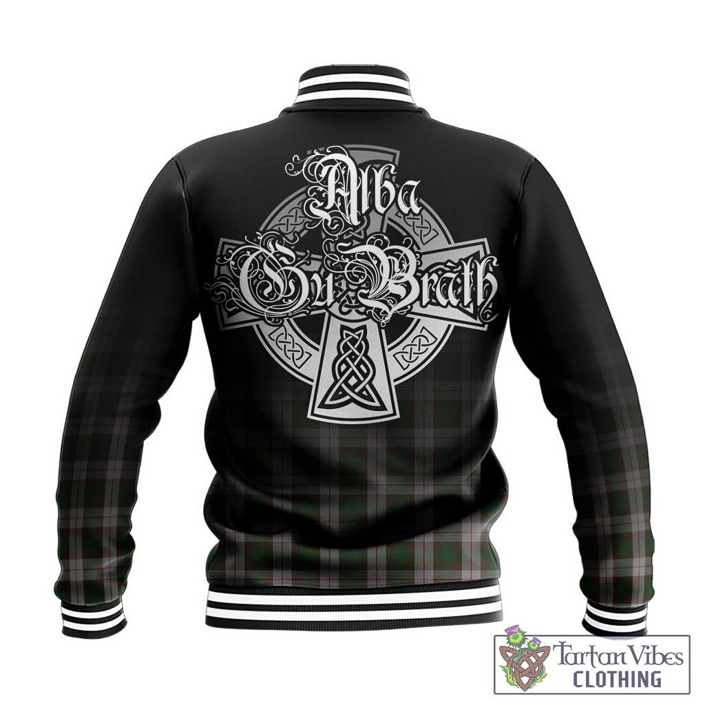 Tartan Vibes Clothing MacKinnon Dress Tartan Baseball Jacket Featuring Alba Gu Brath Family Crest Celtic Inspired