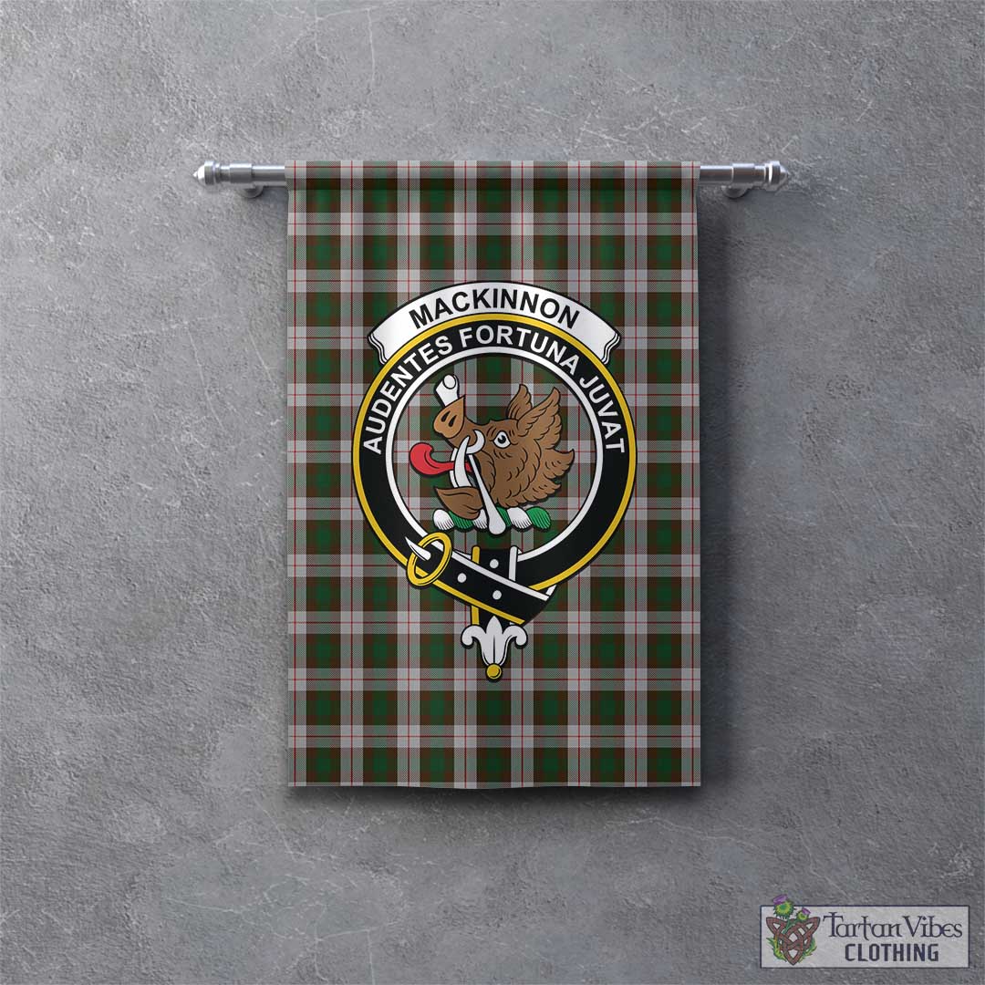 Tartan Vibes Clothing MacKinnon Dress Tartan Gonfalon, Tartan Banner with Family Crest