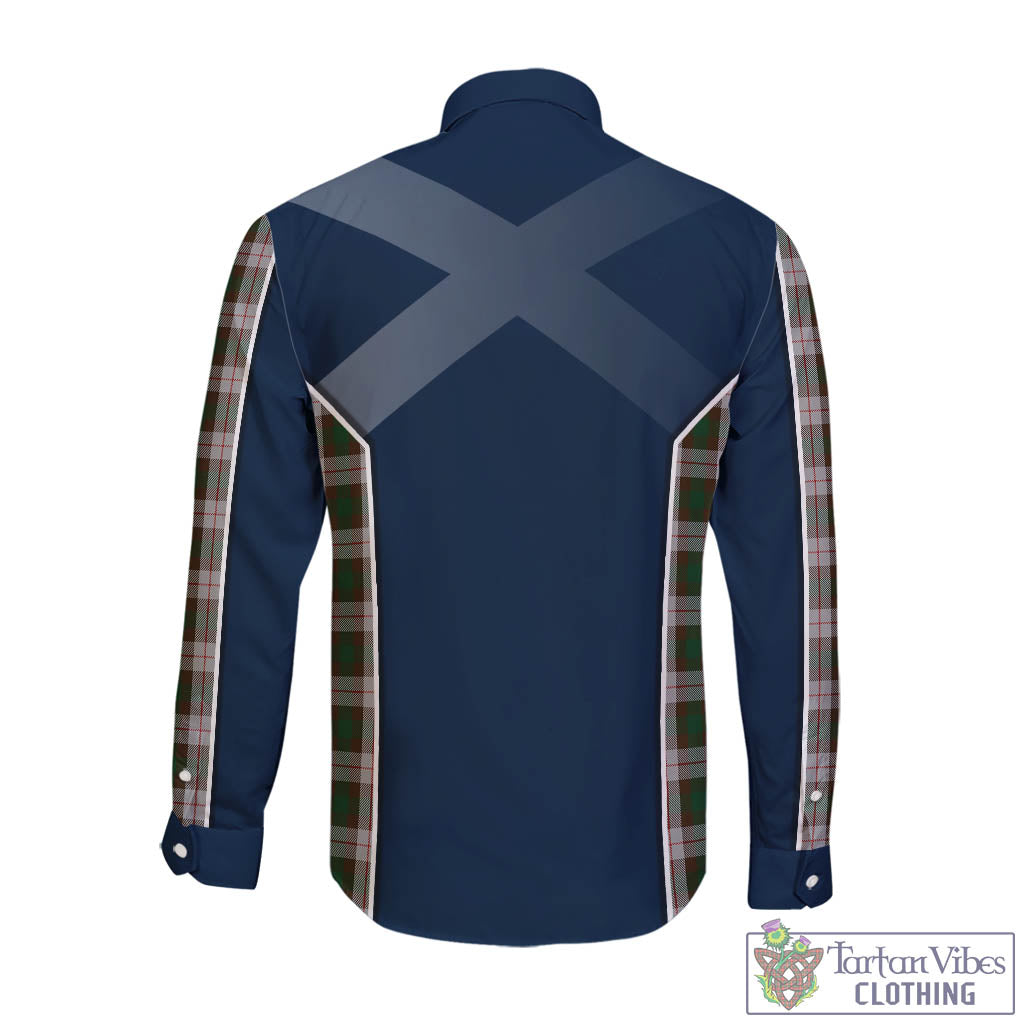 Tartan Vibes Clothing MacKinnon Dress Tartan Long Sleeve Button Up Shirt with Family Crest and Scottish Thistle Vibes Sport Style