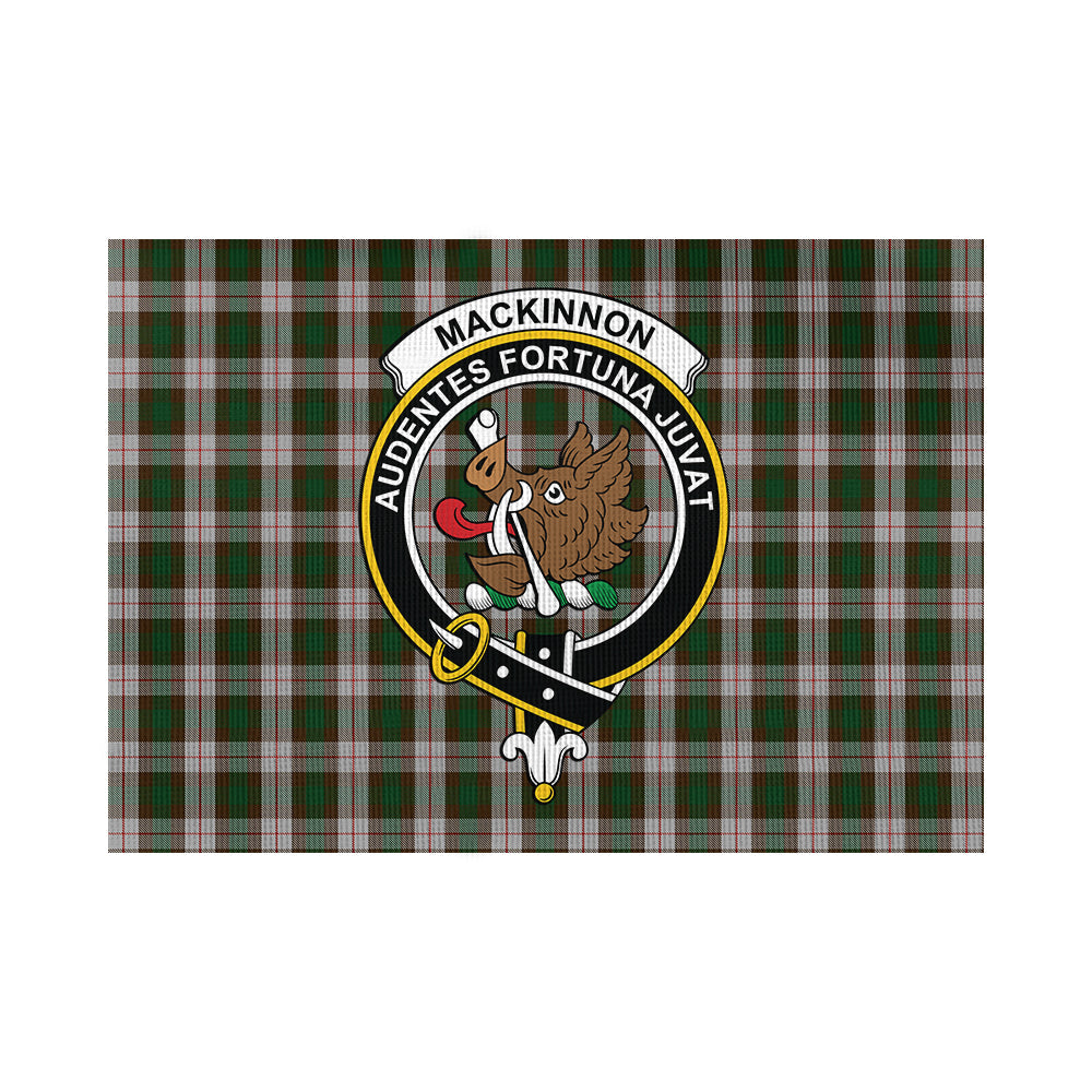 MacKinnon Dress Tartan Flag with Family Crest - Tartan Vibes Clothing