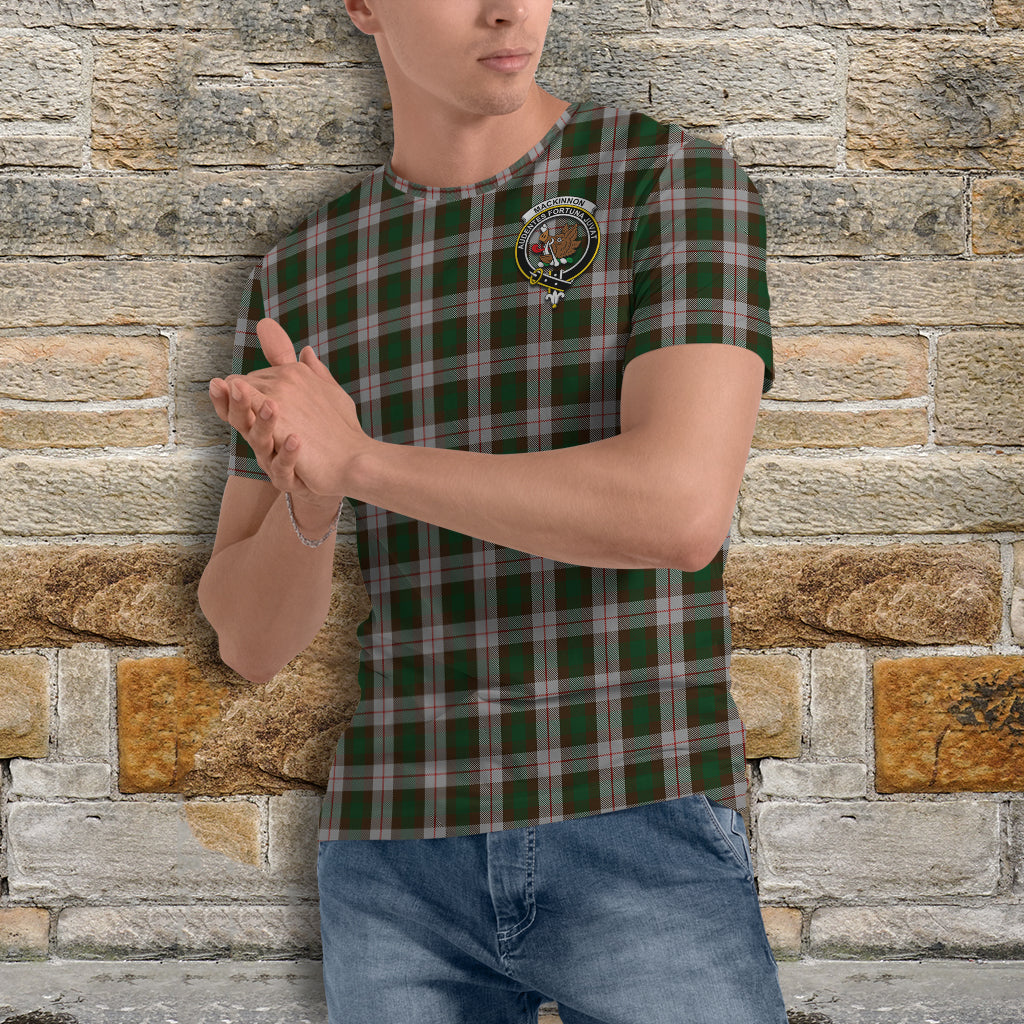 MacKinnon Dress Tartan T-Shirt with Family Crest - Tartan Vibes Clothing