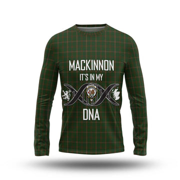 MacKinnon Hunting Tartan Long Sleeve T-Shirt with Family Crest DNA In Me Style