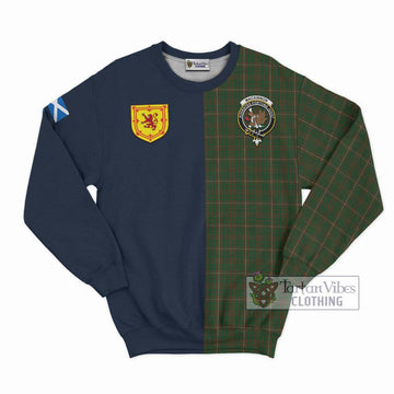 MacKinnon Hunting Tartan Sweatshirt Alba with Scottish Lion Royal Arm Half Style