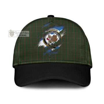 MacKinnon Hunting Tartan Classic Cap with Family Crest In Me Style