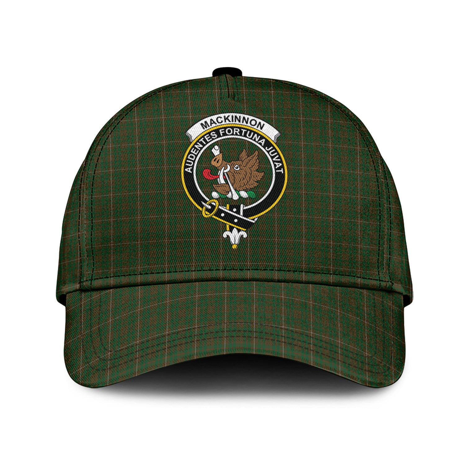 MacKinnon Hunting Tartan Classic Cap with Family Crest Classic Cap Universal Fit - Tartan Vibes Clothing