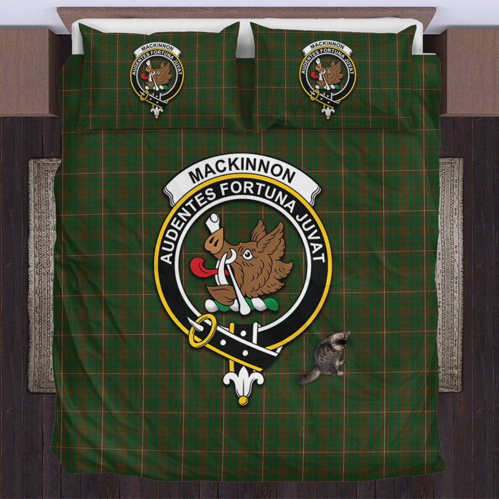 MacKinnon Hunting Tartan Bedding Set with Family Crest US Bedding Set - Tartan Vibes Clothing