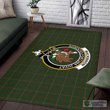 MacKinnon Hunting Tartan Area Rug with Family Crest