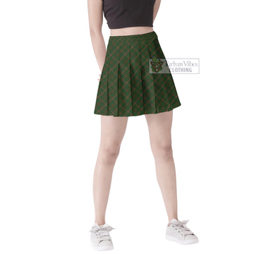 MacKinnon Hunting Tartan Women's Plated Mini Skirt Cross Style