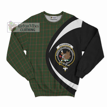 MacKinnon Hunting Tartan Sweatshirt with Family Crest Circle Style