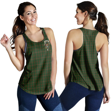 MacKinnon Hunting Tartan Women Racerback Tanks with Family Crest