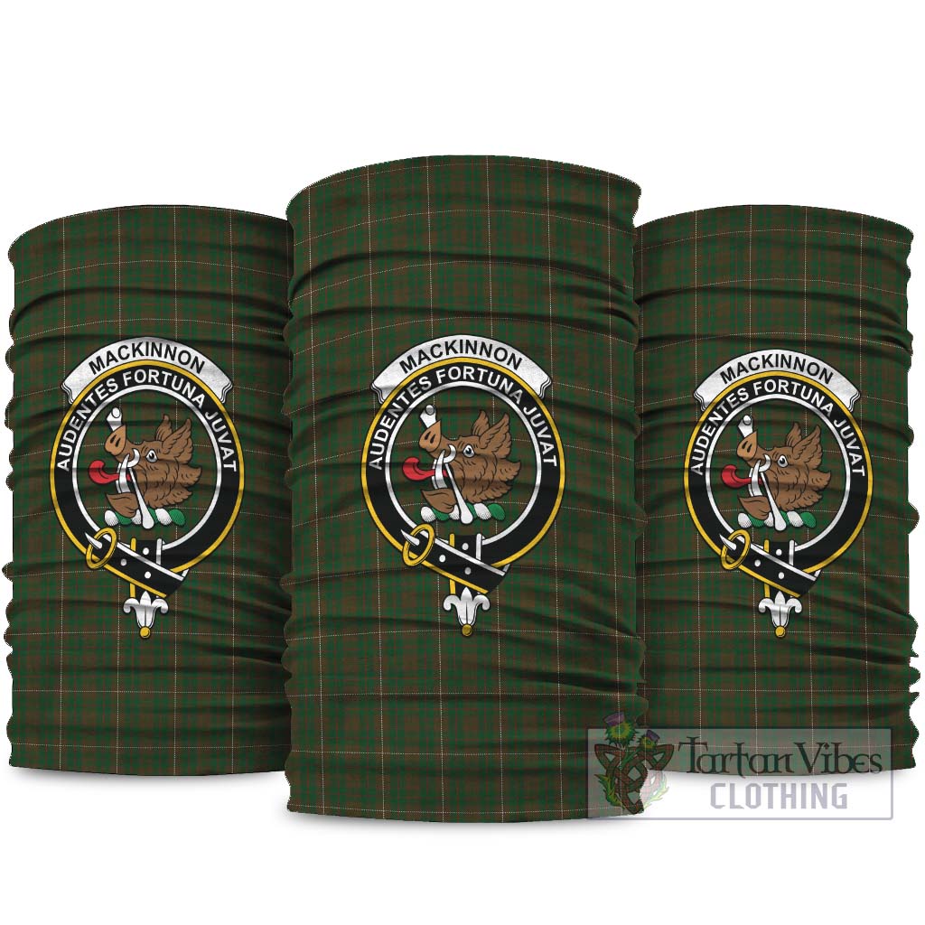 MacKinnon Hunting Tartan Neck Gaiters, Tartan Bandanas, Tartan Head Band with Family Crest