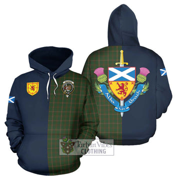 MacKinnon Hunting Tartan Hoodie Alba with Scottish Lion Royal Arm Half Style