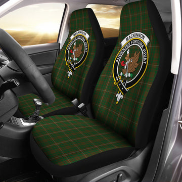 MacKinnon Hunting Tartan Car Seat Cover with Family Crest