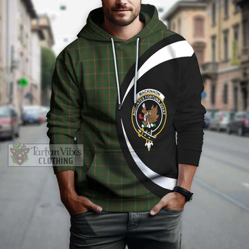 MacKinnon Hunting Tartan Hoodie with Family Crest Circle Style