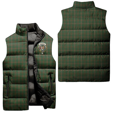 MacKinnon Hunting Tartan Sleeveless Puffer Jacket with Family Crest