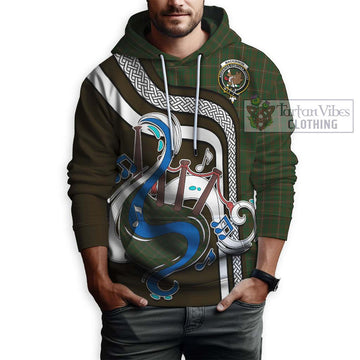 MacKinnon Hunting Tartan Hoodie with Epic Bagpipe Style