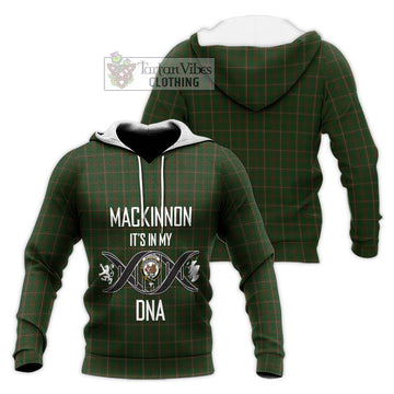 MacKinnon Hunting Tartan Knitted Hoodie with Family Crest DNA In Me Style