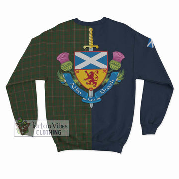 MacKinnon Hunting Tartan Sweatshirt Alba with Scottish Lion Royal Arm Half Style