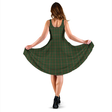 MacKinnon Hunting Tartan Sleeveless Midi Womens Dress