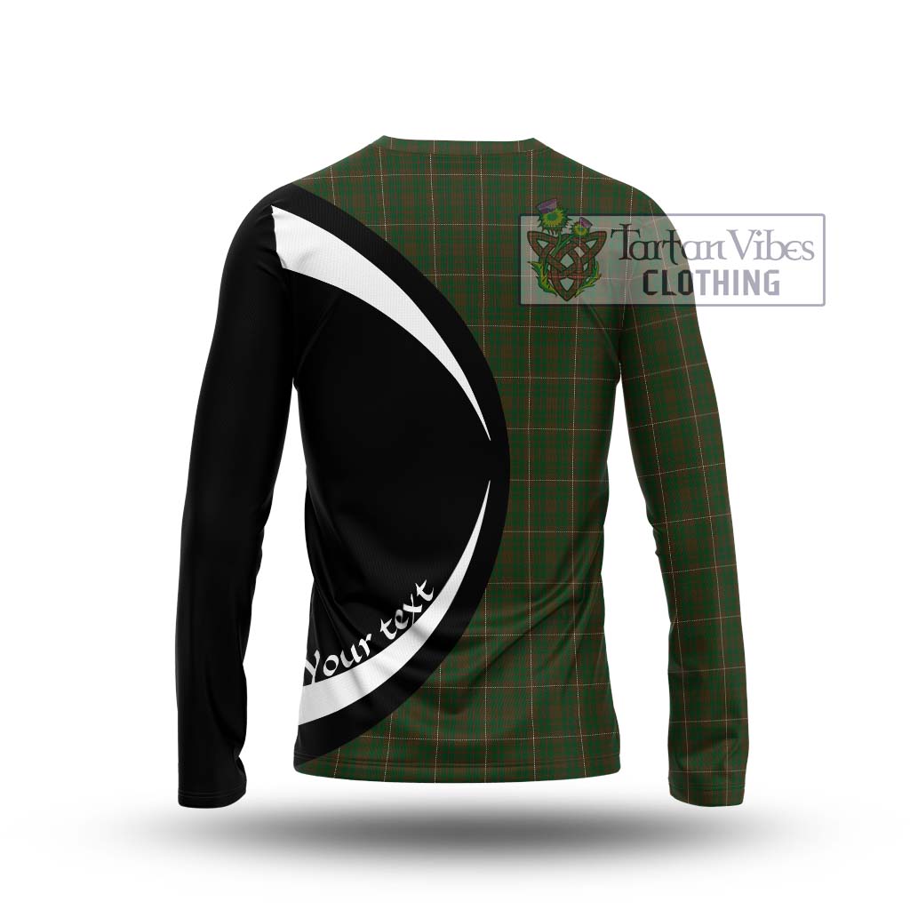 MacKinnon Hunting Tartan Long Sleeve T-Shirt with Family Crest Circle Style - Tartan Vibes Clothing