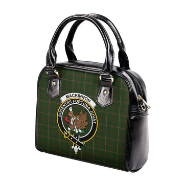 MacKinnon Hunting Tartan Shoulder Handbags with Family Crest