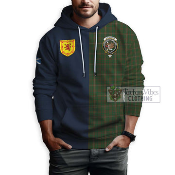 MacKinnon Hunting Tartan Hoodie Alba with Scottish Lion Royal Arm Half Style