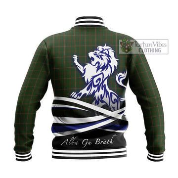 MacKinnon Hunting Tartan Baseball Jacket with Alba Gu Brath Regal Lion Emblem