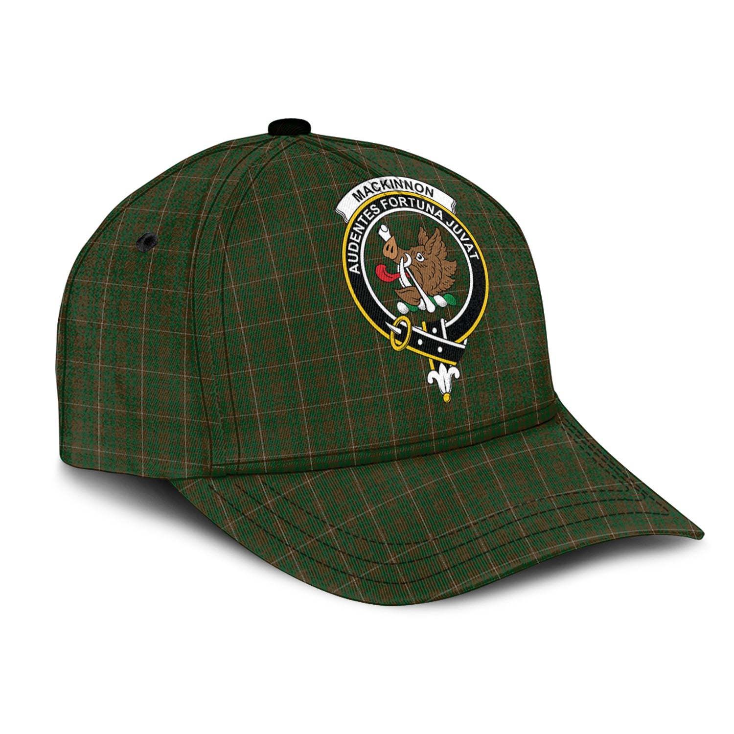 MacKinnon Hunting Tartan Classic Cap with Family Crest - Tartan Vibes Clothing