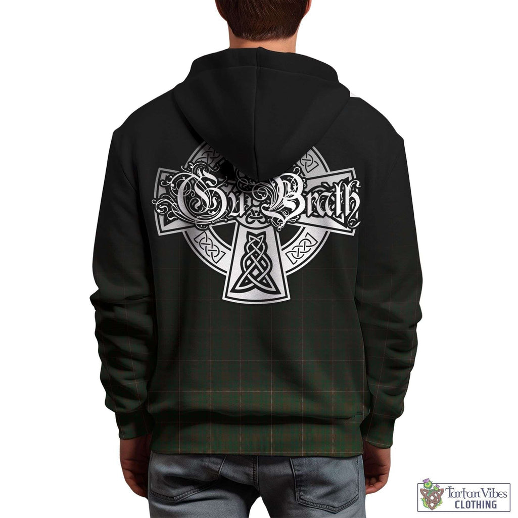 Tartan Vibes Clothing MacKinnon Hunting Tartan Hoodie Featuring Alba Gu Brath Family Crest Celtic Inspired