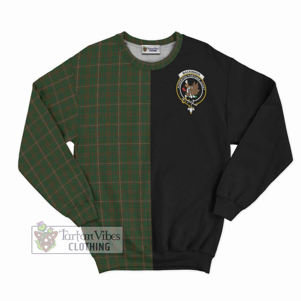 MacKinnon Hunting Tartan Sweatshirt with Family Crest and Half Of Me Style - Tartanvibesclothing Shop