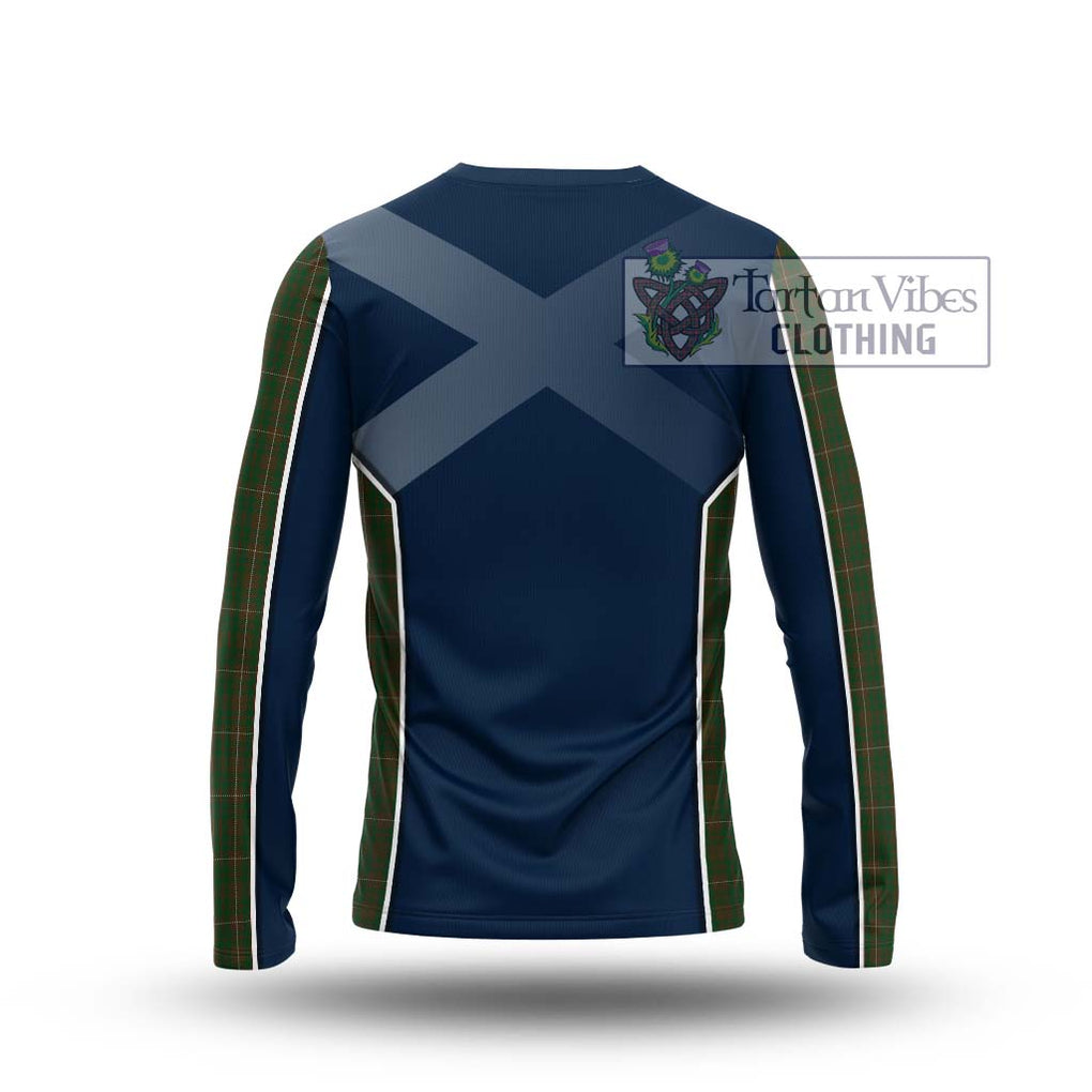 MacKinnon Hunting Tartan Long Sleeve T-Shirt with Family Crest and Lion Rampant Vibes Sport Style - Tartan Vibes Clothing