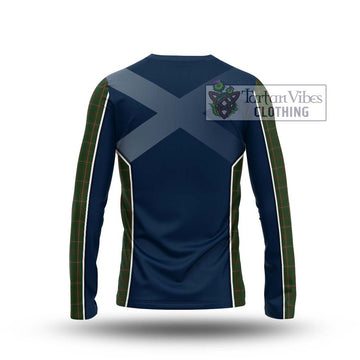 MacKinnon Hunting Tartan Long Sleeve T-Shirt with Family Crest and Lion Rampant Vibes Sport Style