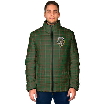 MacKinnon Hunting Tartan Padded Jacket with Family Crest