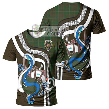 MacKinnon Hunting Tartan T-Shirt with Epic Bagpipe Style