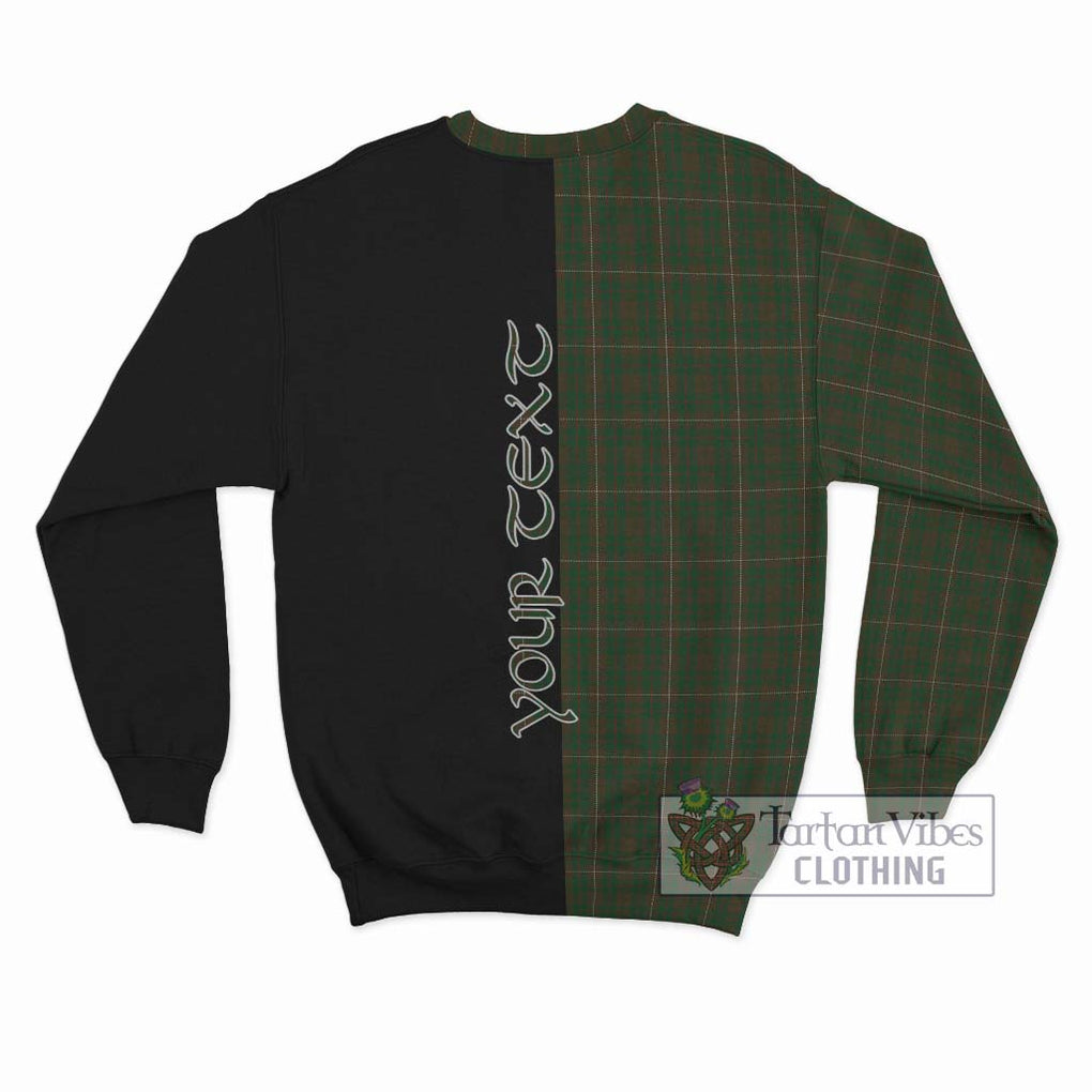 MacKinnon Hunting Tartan Sweatshirt with Family Crest and Half Of Me Style - Tartanvibesclothing Shop